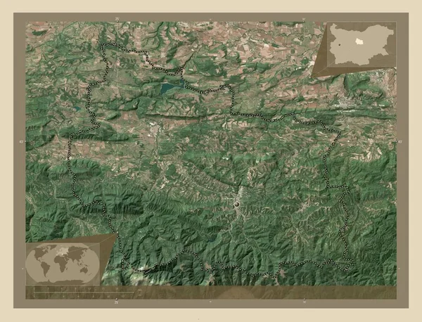 Gabrovo Província Bulgária Mapa Satélite Alta Resolução Mapa Localização Auxiliar — Fotografia de Stock