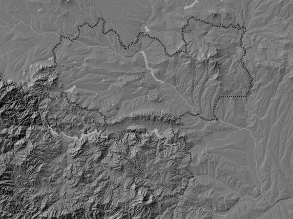 Haskovo Provincia Bulgaria Mapa Elevación Bilevel Con Lagos Ríos — Foto de Stock