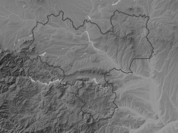 Хасково Провинция Болгарии Карта Высот Оттенках Серого Озерами Реками — стоковое фото