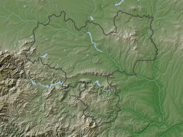 Haskovo Prowincja Bułgarii Mapa Wzniesień Kolorowa Stylu Wiki Jeziorami Rzekami — Zdjęcie stockowe