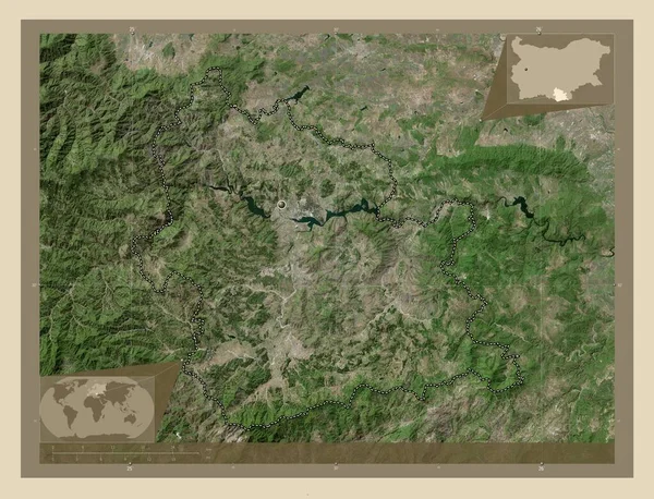Kardzhali Província Bulgária Mapa Satélite Alta Resolução Mapa Localização Auxiliar — Fotografia de Stock