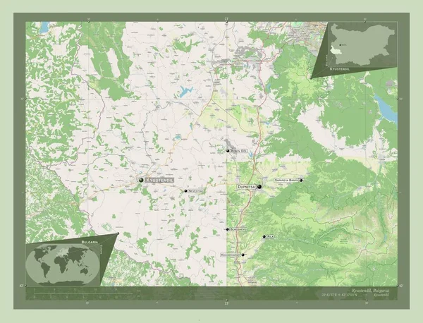 Kyustendil Provinz Bulgarien Open Street Map Orte Und Namen Der — Stockfoto