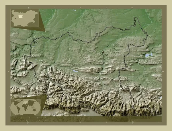 Lovech Provinz Bulgarien Höhenkarte Wiki Stil Mit Seen Und Flüssen — Stockfoto
