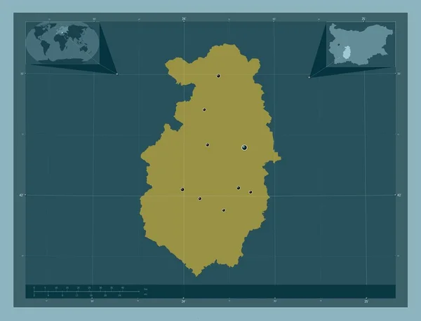 Pazardzhik Provincie Bulgarije Stevige Kleurvorm Locaties Van Grote Steden Van — Stockfoto