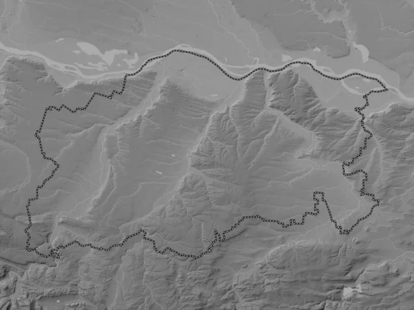 Плевен Провинция Болгария Карта Высот Оттенках Серого Озерами Реками — стоковое фото