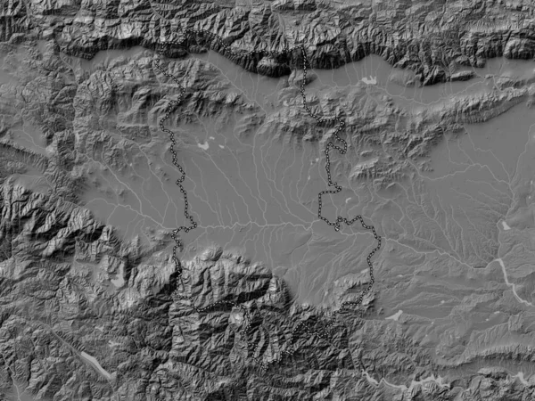 保加利亚省普罗夫迪夫 附有湖泊和河流的比尔韦勒高地图 — 图库照片