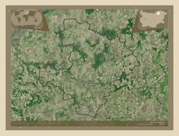 Razgrad Провінція Болгарії Супутникова Карта Високої Роздільної Здатності Місця Розташування — стокове фото
