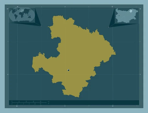 拉兹格勒 保加利亚省 固体的颜色形状 角辅助位置图 — 图库照片