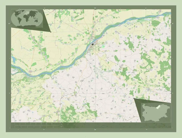 Уловка Провинция Болгарии Карта Улиц Вспомогательные Карты Расположения Углов — стоковое фото