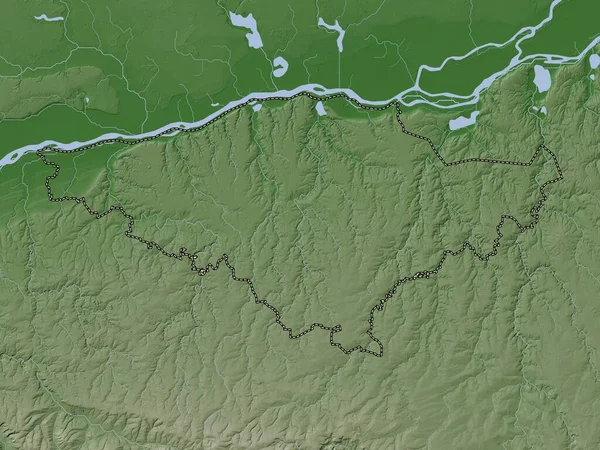 Silistra Provincie Bulharsko Výškové Mapy Barevné Stylu Wiki Jezery Řekami — Stock fotografie