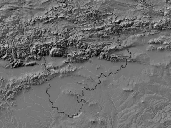Сливен Провинция Болгария Карта Высот Билевеля Озерами Реками — стоковое фото