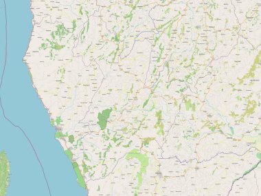 Bururi, Burundi vilayeti. Açık Sokak Haritası