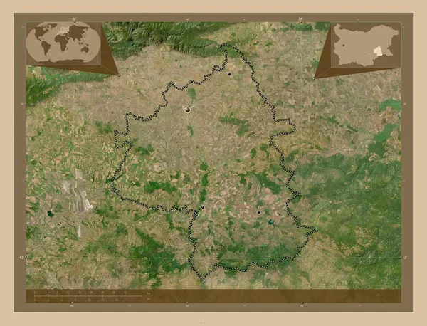 Yambol Bulgária Tartomány Kis Felbontású Műholdas Térkép Régió Nagyvárosainak Elhelyezkedése — Stock Fotó