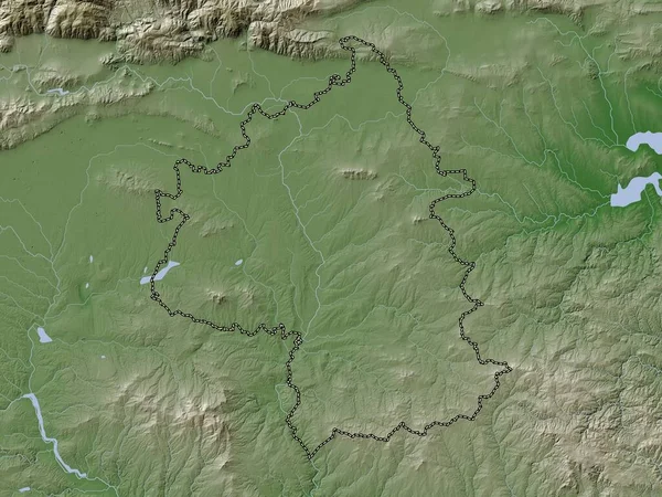 Yambol Province Bulgarie Carte Altitude Colorée Dans Style Wiki Avec — Photo