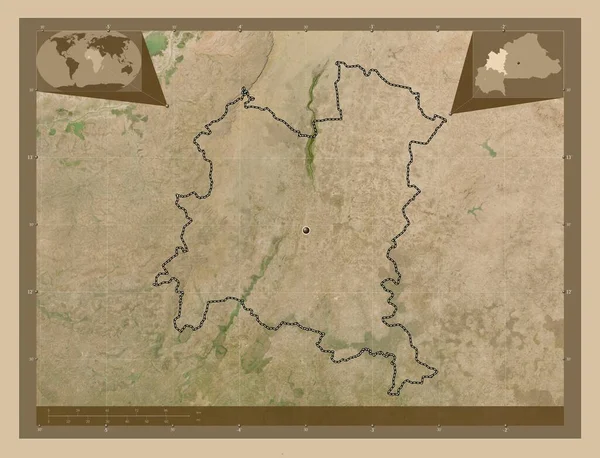 Boucle Mouhoun Περιφέρεια Μπουρκίνα Φάσο Δορυφορικός Χάρτης Χαμηλής Ανάλυσης Γωνιακοί — Φωτογραφία Αρχείου