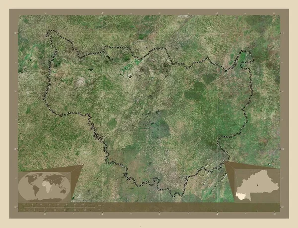 Cascades Regionen Burkina Faso Högupplöst Satellitkarta Hjälpkartor För Hörnen — Stockfoto