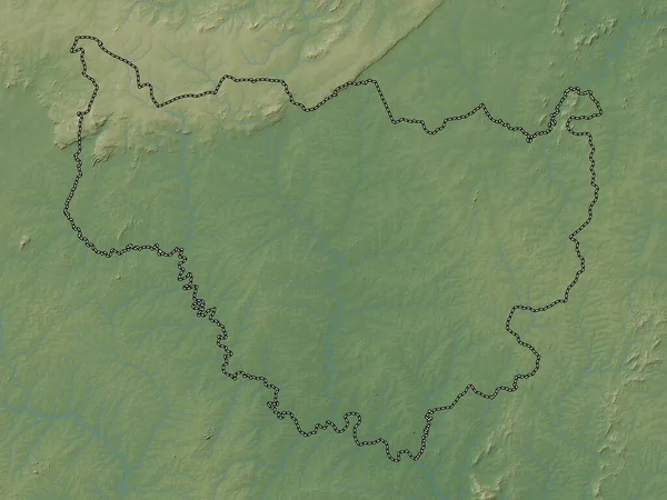 Cascadas Región Burkina Faso Mapa Elevación Colores Con Lagos Ríos —  Fotos de Stock