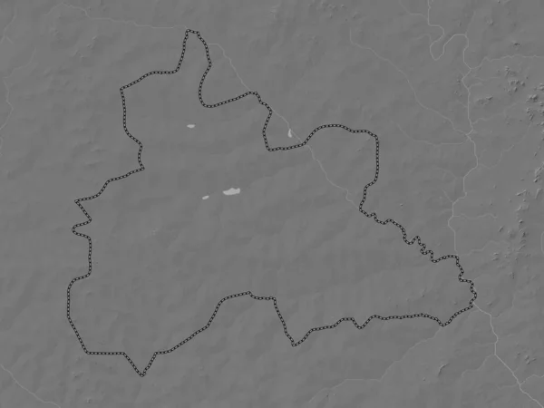 Centro Regione Del Burkina Faso Mappa Dell Elevazione Bilivello Con — Foto Stock