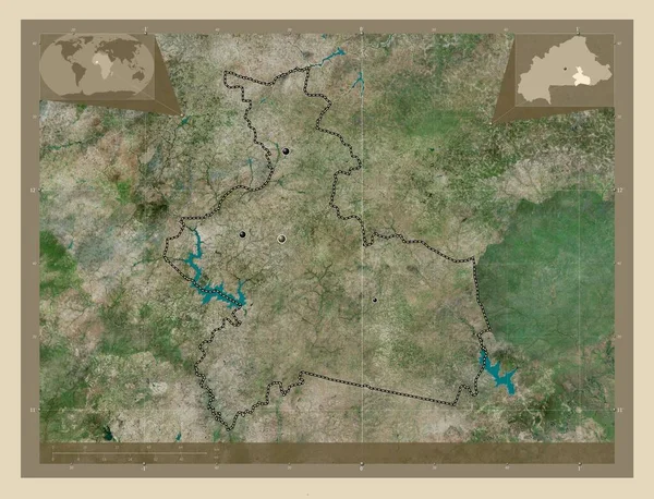 Centre Est Region Burkina Faso Hochauflösende Satellitenkarte Standorte Der Wichtigsten — Stockfoto