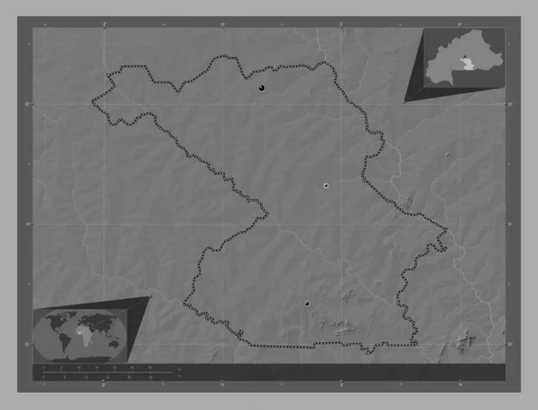 Centre Sud Oblast Burkina Faso Mapa Nadmořské Výšky Jezery Řekami — Stock fotografie