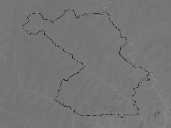 Centre Sud Регион Буркина Фасо Карта Высот Оттенках Серого Озерами — стоковое фото
