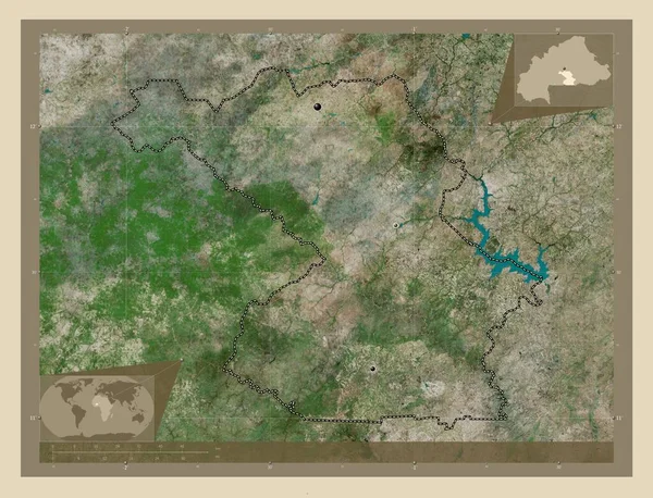 Centre Sud Região Burkina Faso Mapa Satélite Alta Resolução Locais — Fotografia de Stock