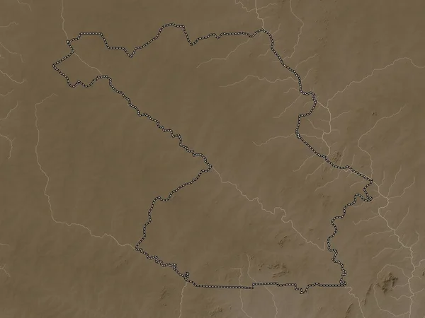 Centre Sud Région Burkina Faso Carte Altitude Colorée Dans Des — Photo