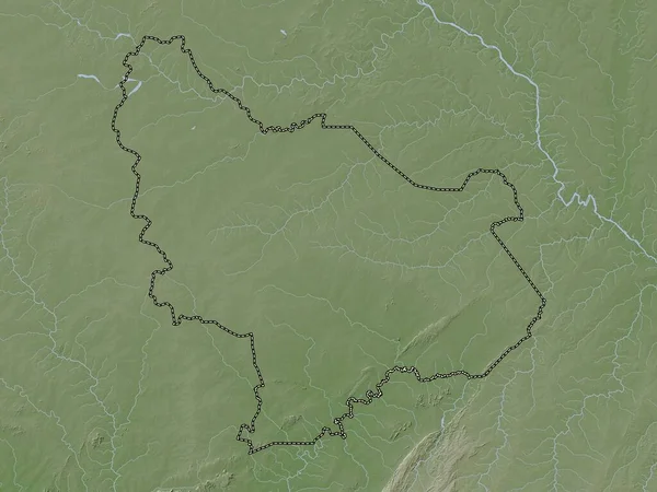 Est Region Burkina Faso Elevation Map Colored Wiki Style Lakes — Stock Photo, Image