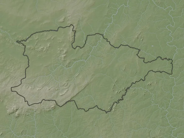 Hauts Bassins Region Burkina Faso Elevation Map Colored Wiki Style — Stock Photo, Image