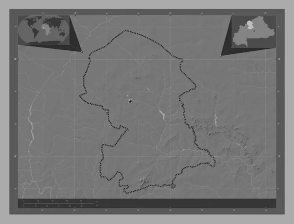 Nord Burkina Faso Bölgesi Göllü Nehirli Çift Katlı Yükseklik Haritası — Stok fotoğraf