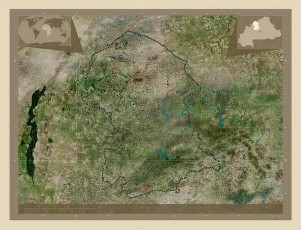 Nord Περιφέρεια Μπουρκίνα Φάσο Υψηλής Ανάλυσης Δορυφορικός Χάρτης Τοποθεσίες Μεγάλων — Φωτογραφία Αρχείου