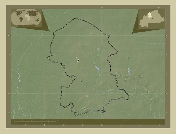 Nord Region Burkina Faso Elevation Map Colored Wiki Style Lakes — Stock Photo, Image