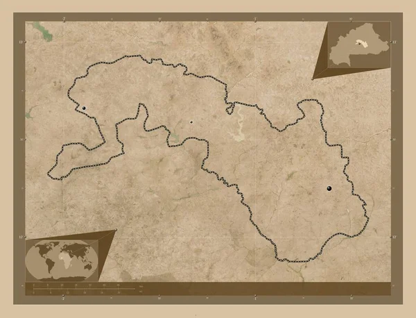Plateau Central Район Буркіна Фасо Супутникова Карта Низькою Роздільною Здатністю — стокове фото