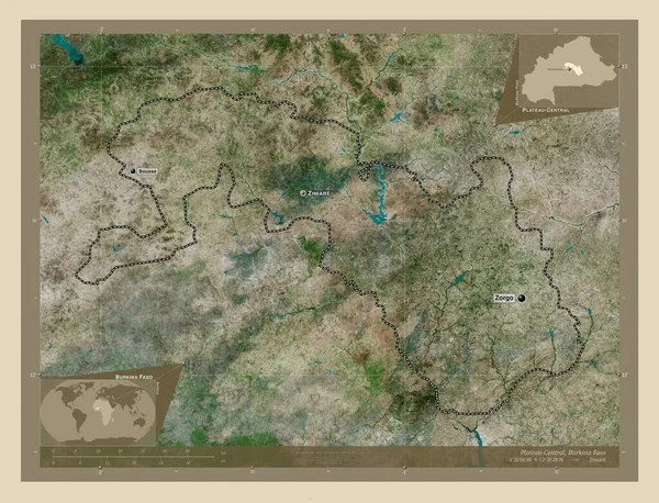 Plateau Central Район Буркіна Фасо Супутникова Карта Високої Роздільної Здатності — стокове фото