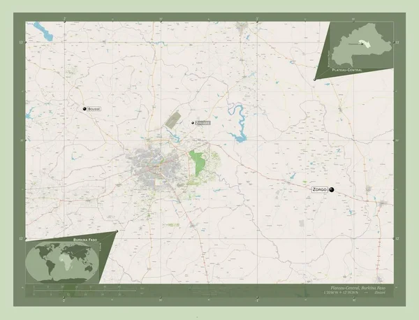Plateau Central Region Burkina Faso Open Street Map Orte Und — Stockfoto