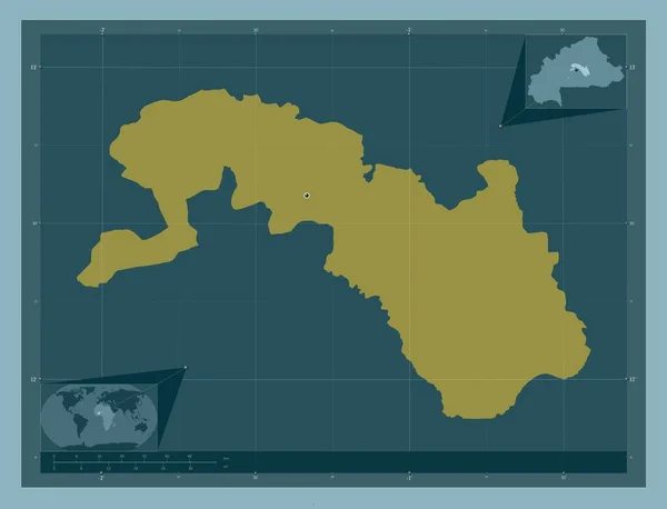 Plateau Central Region Burkina Faso Solidny Kształt Koloru Pomocnicze Mapy — Zdjęcie stockowe