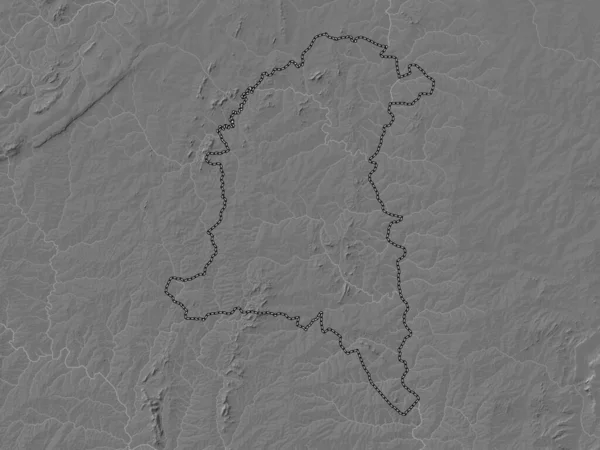 Sud Ouest Región Burkina Faso Mapa Elevación Bilevel Con Lagos — Foto de Stock