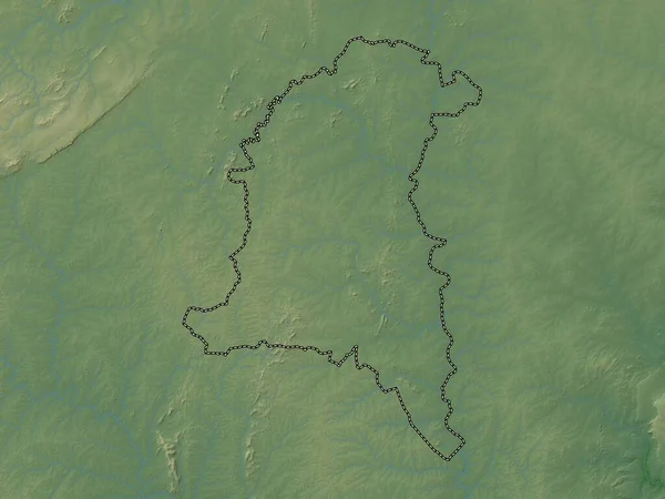 Sud Ouest Región Burkina Faso Mapa Elevación Colores Con Lagos —  Fotos de Stock