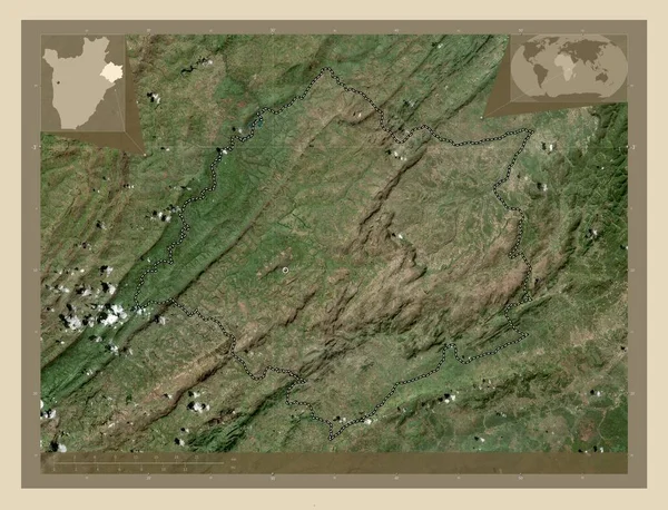 Канкузо Провинция Бурунди Спутниковая Карта Высокого Разрешения Места Расположения Крупных — стоковое фото
