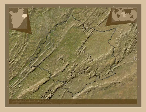 Канкузо Провінція Бурунді Супутникова Карта Низькою Роздільною Здатністю Розташування Великих — стокове фото
