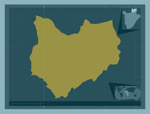 Kirundo Provincia Del Burundi Forma Tinta Unita Mappa Della Posizione — Foto Stock