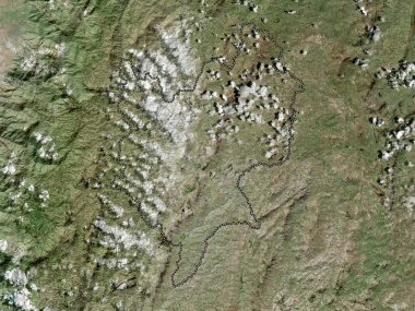 Mwaro, Burundi vilayeti. Yüksek çözünürlüklü uydu haritası