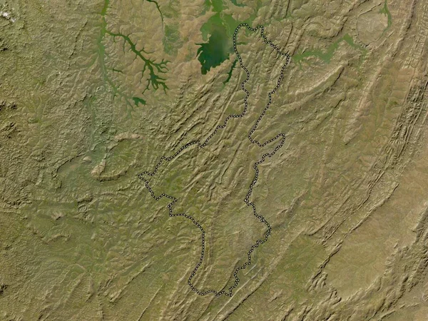 Muyinga Provinsi Burundi Peta Satelit Resolusi Rendah — Stok Foto