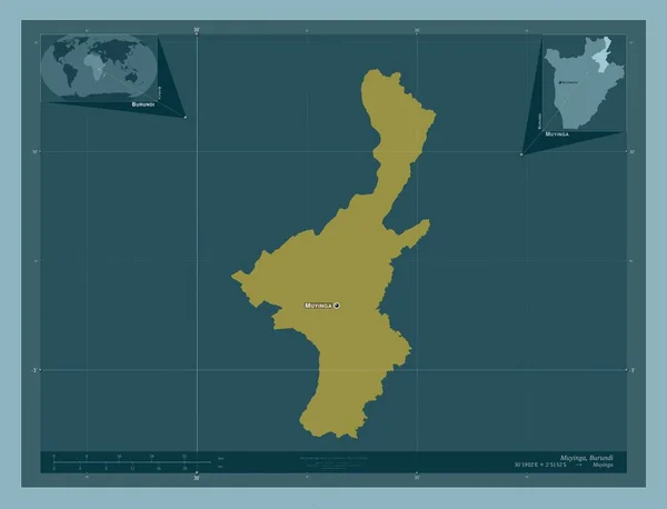 Muyinga Provincia Burundi Forma Color Sólido Ubicaciones Nombres Las Principales —  Fotos de Stock