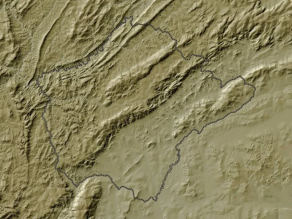 Ruyigi Επαρχία Του Μπουρούντι Υψόμετρο Χάρτη Χρωματισμένο Wiki Στυλ Λίμνες — Φωτογραφία Αρχείου