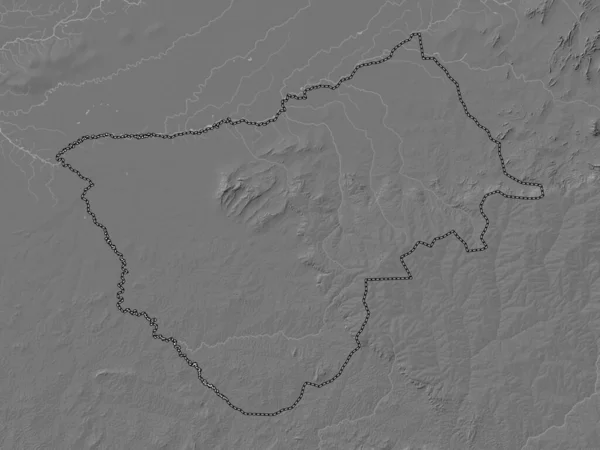 Bamingui Bangoran Prefectura República Centroafricana Mapa Elevación Bilevel Con Lagos —  Fotos de Stock