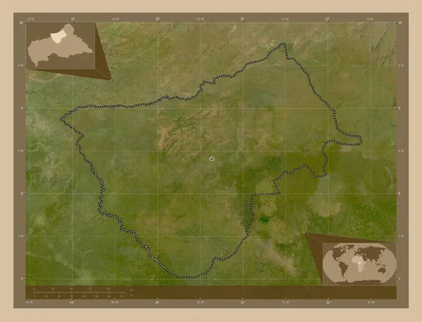 Bamingui Bangoran Prefettura Della Repubblica Centrafricana Mappa Satellitare Bassa Risoluzione — Foto Stock