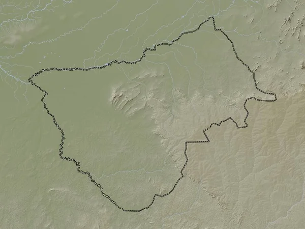 Bamingui Bangoran Prefectuur Van Centraal Afrikaanse Republiek Hoogtekaart Gekleurd Wiki — Stockfoto