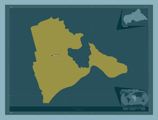 Bangui Comune Autonomo Della Repubblica Centrafricana Forma Tinta Unita Località — Foto Stock