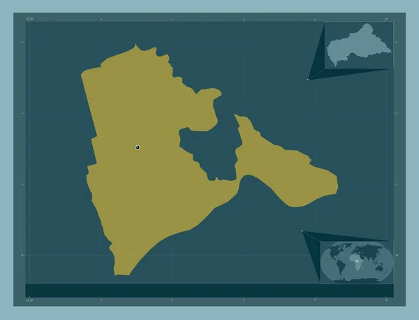 中非共和国自治区 固体的颜色形状 角辅助位置图 — 图库照片